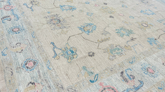 Floral Oushak 8'3" x 9'9" Area Rug