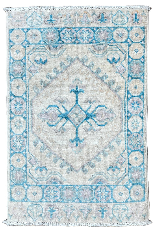 Geometric Oushak 1'10"x2'11" Area Rug
