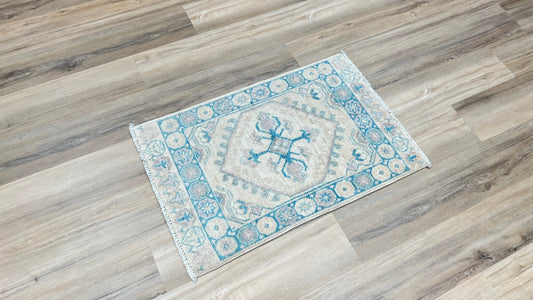 Geometric Oushak 1'10"x2'11" Area Rug