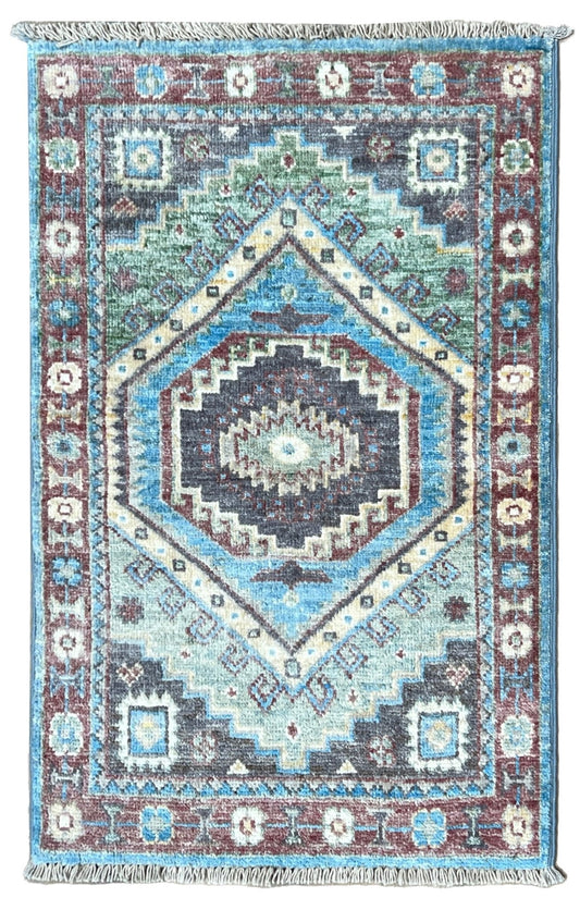 Geometric Oushak 1'11"x2'10" Area Rug