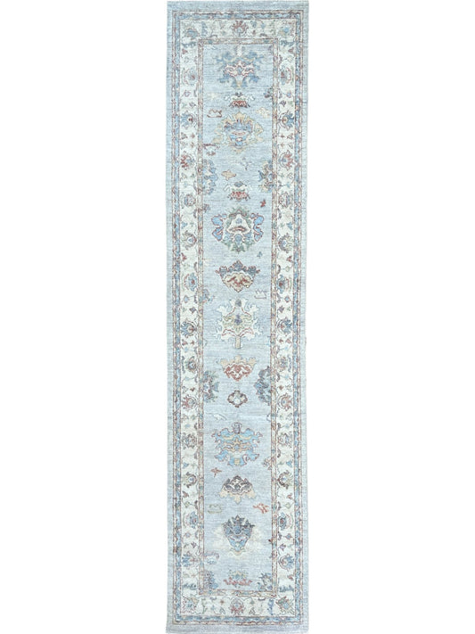Floral Oushak Runner 2'8"x11'9" Area Rug