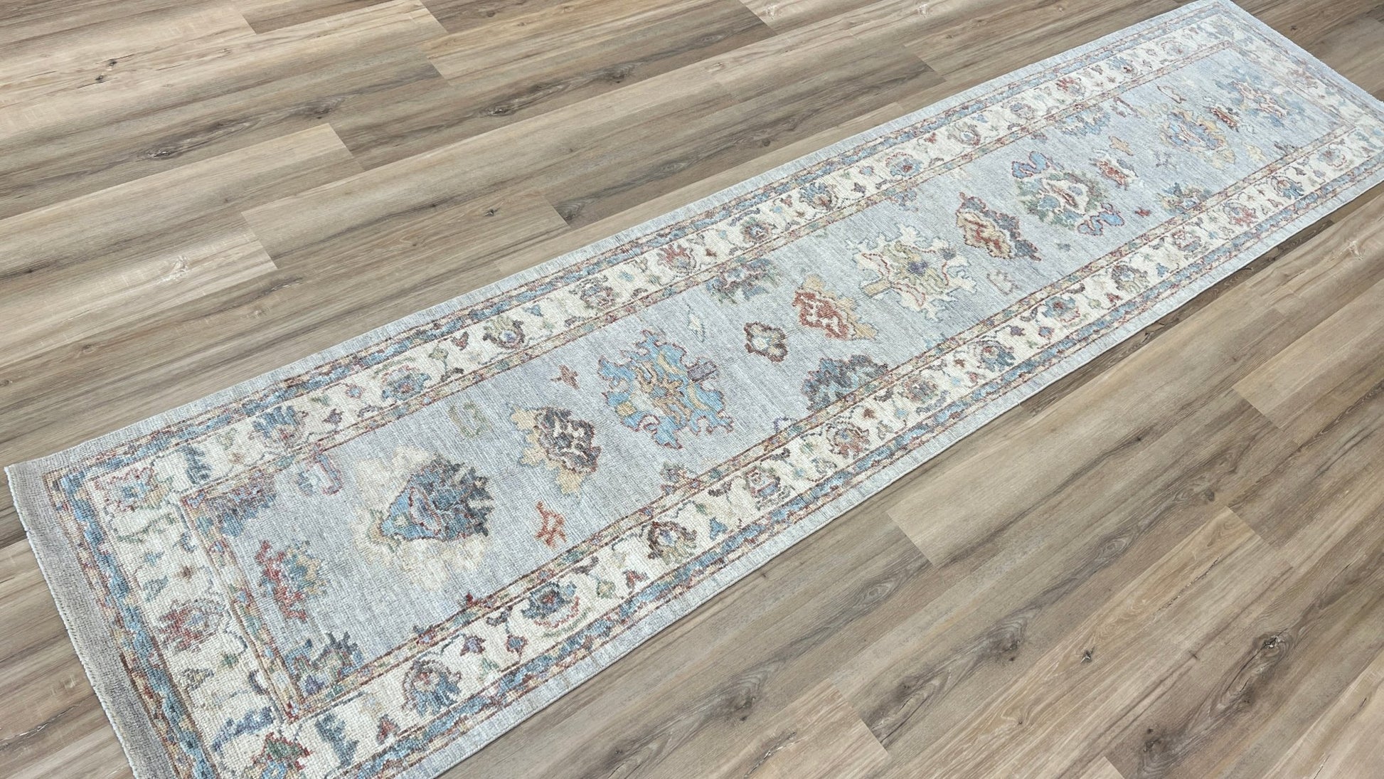 Floral Oushak Runner 2'8"x11'9" Area Rug