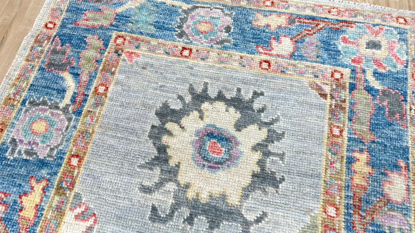 Floral Oushak 2'11"x4'9" Area Rug