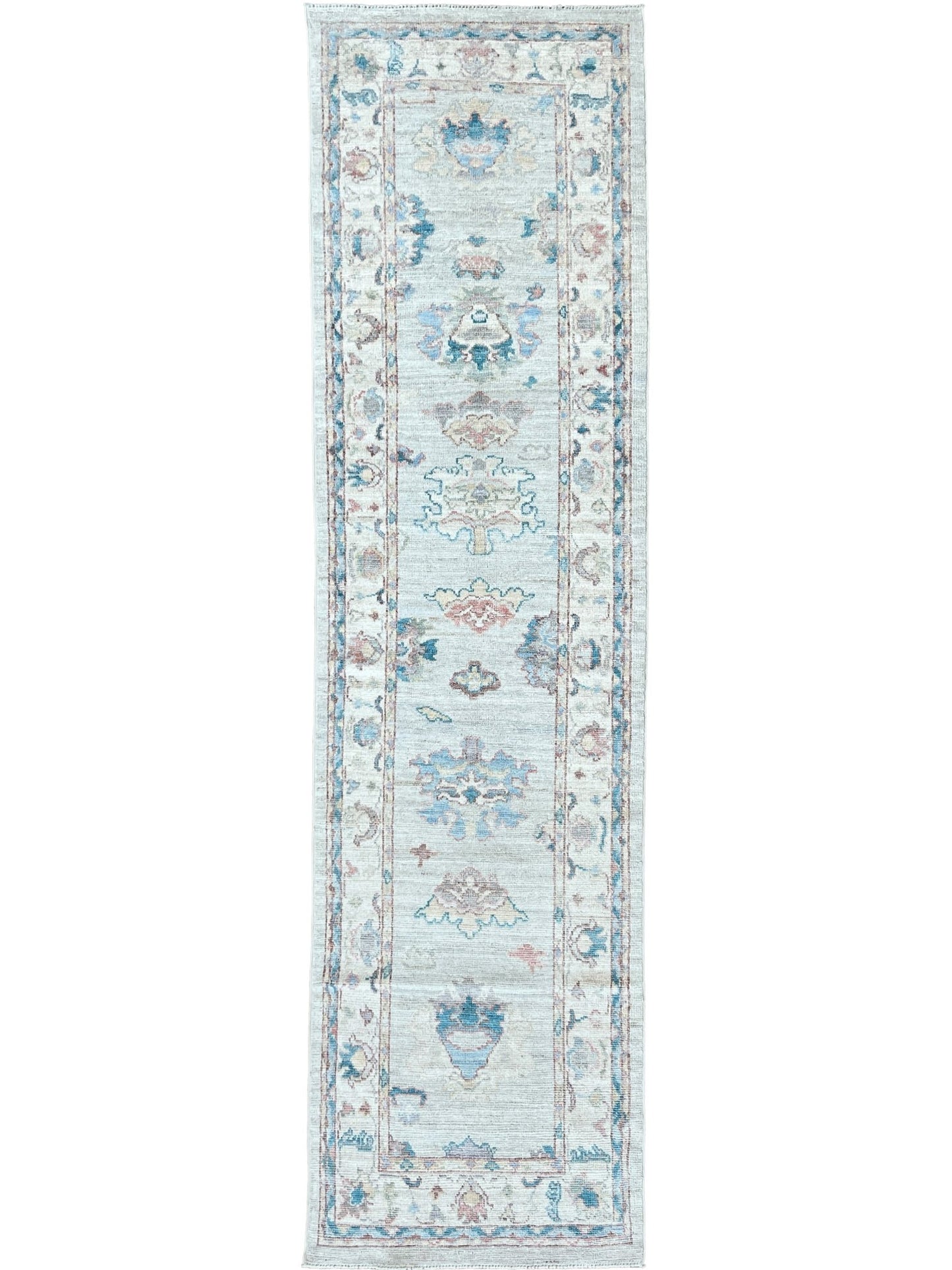 Floral Oushak Runner 2'8" x 9'8" Area Rug