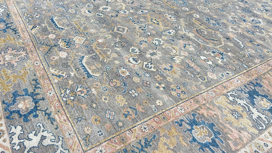 Vintage Look Oushak 9'11"x13'10" Area Rug