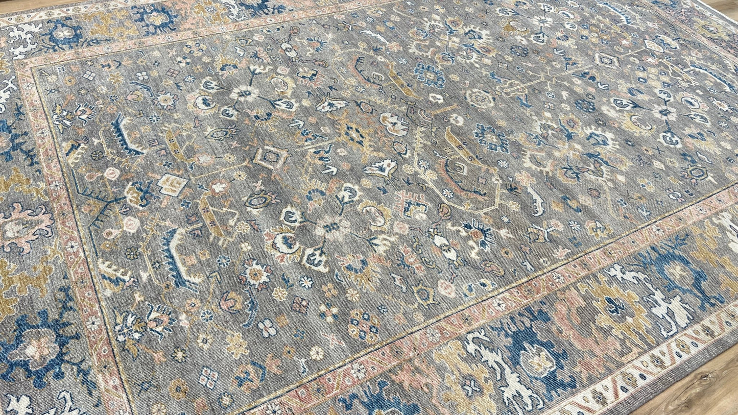 Vintage Look Oushak 9'11"x13'10" Area Rug