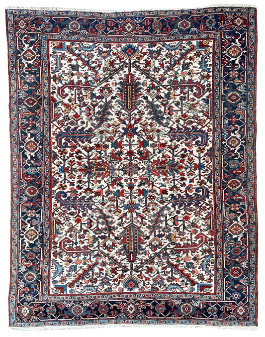 Antique Heriz 7'6"x10'1" Area Rug