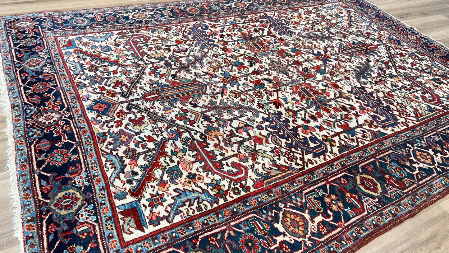 Antique Heriz 7'6"x10'1" Area Rug