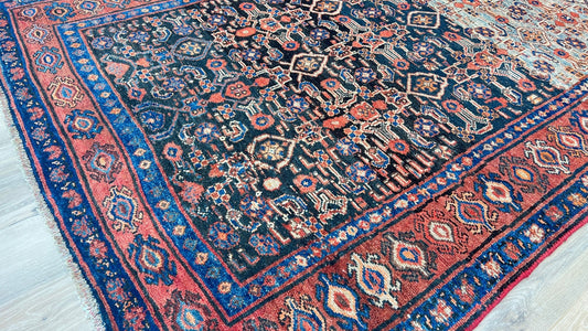 Antique Persian Bijar 4'9"x7'8" Area Rug