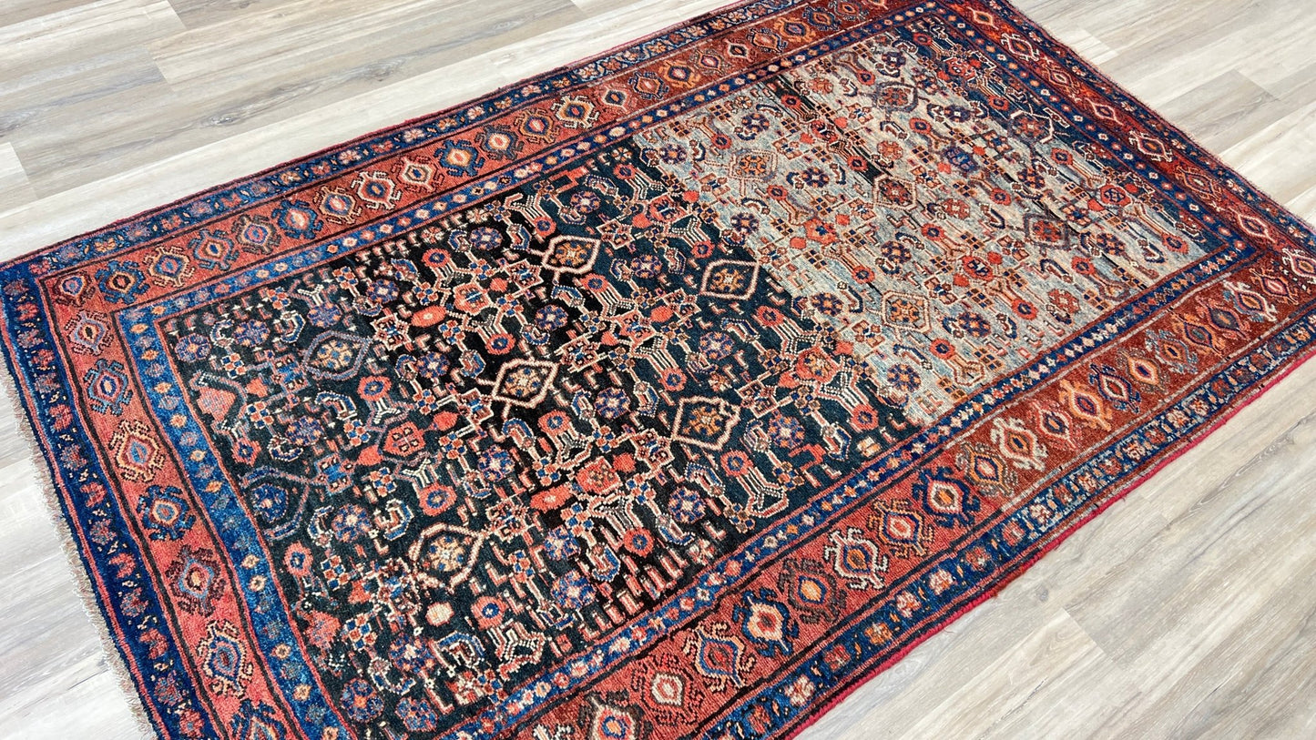 Antique Persian Bijar 4'9"x7'8" Area Rug