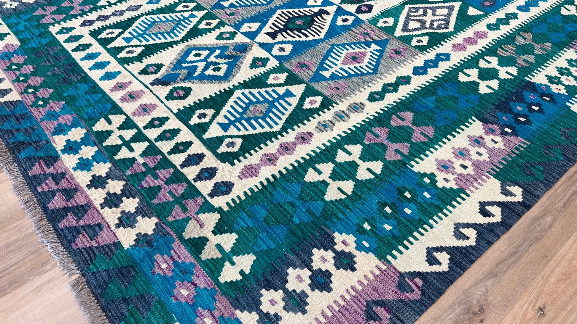 Flatweave Kilim 6'10"x9'6" - Wooden Looms Rug Gallery