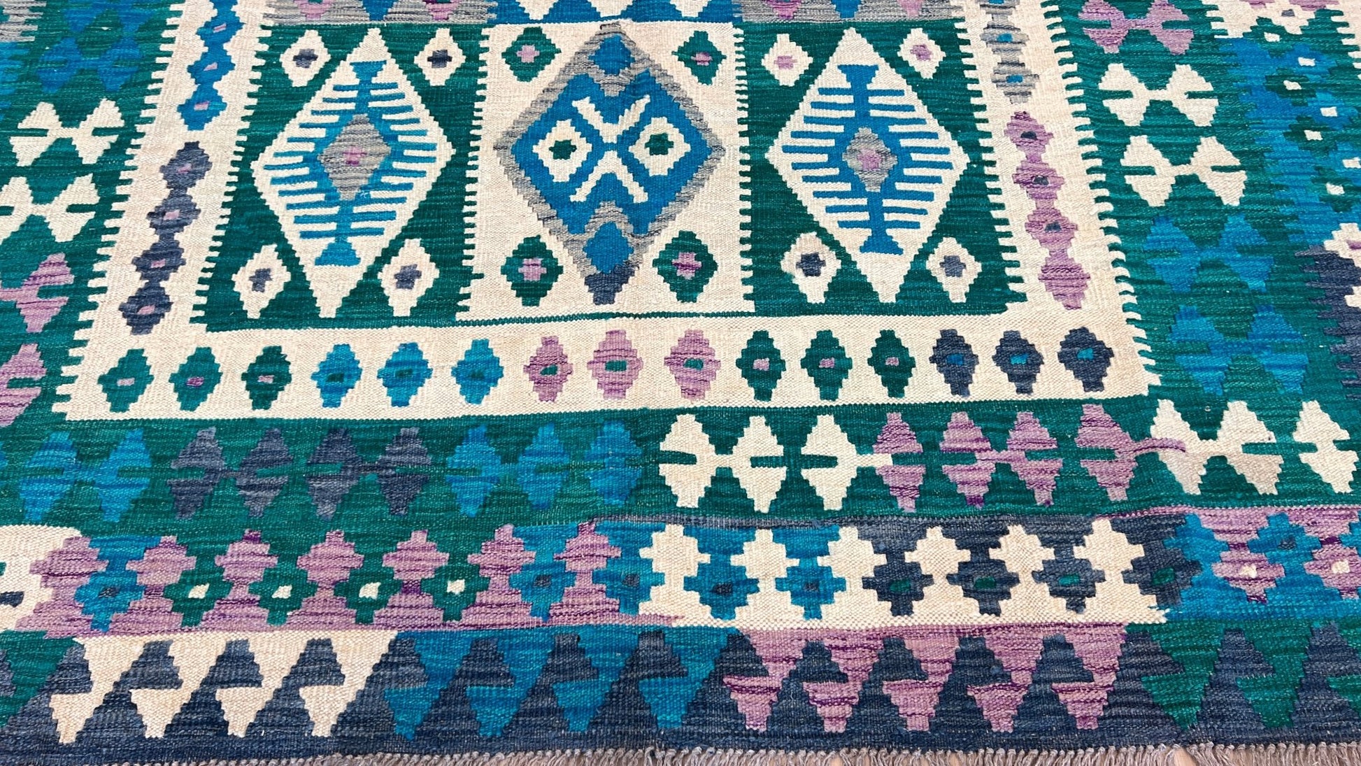 Flatweave Kilim 6'10"x9'6" - Wooden Looms Rug Gallery