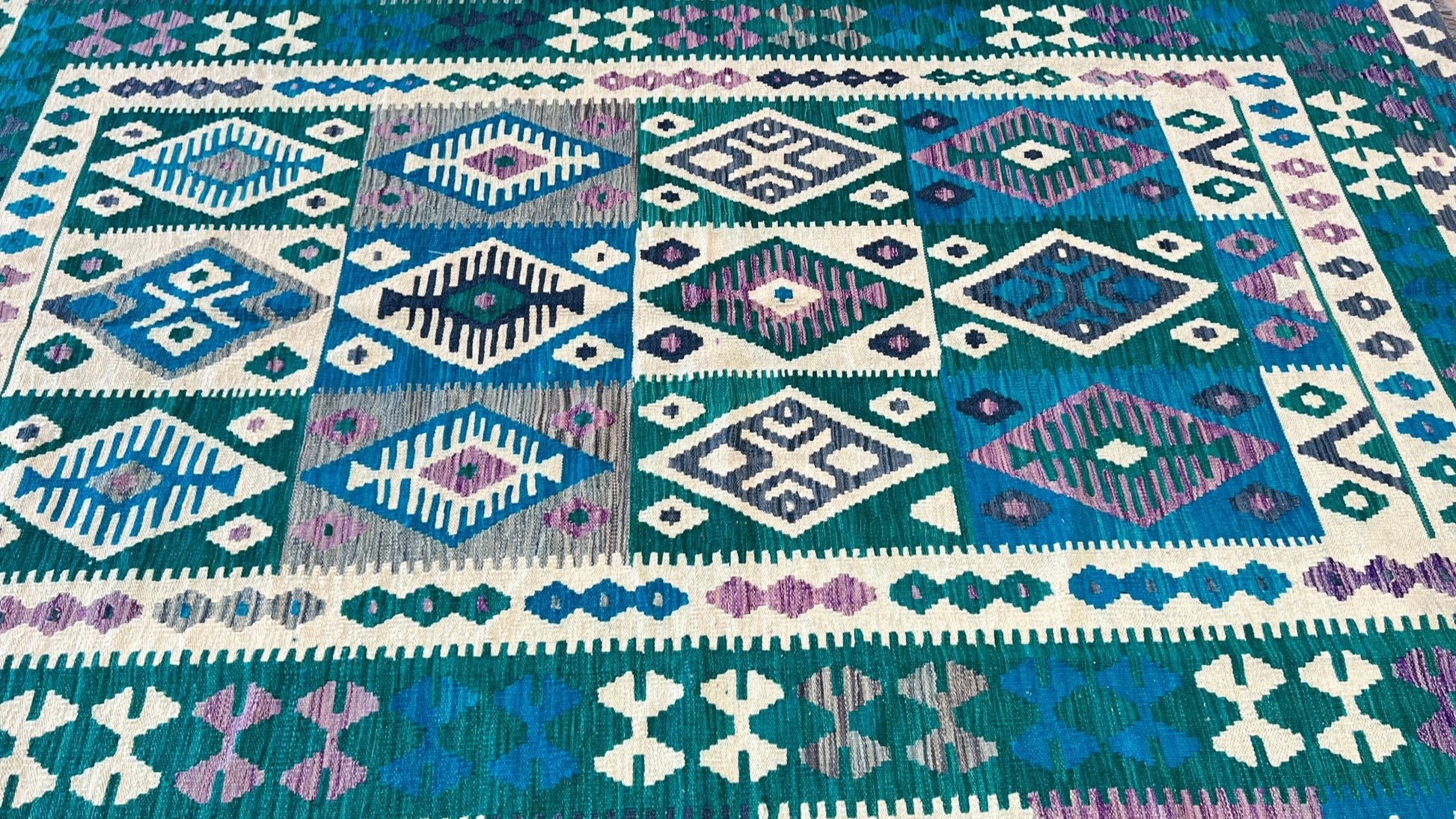 Flatweave Kilim 6'10"x9'6" - Wooden Looms Rug Gallery