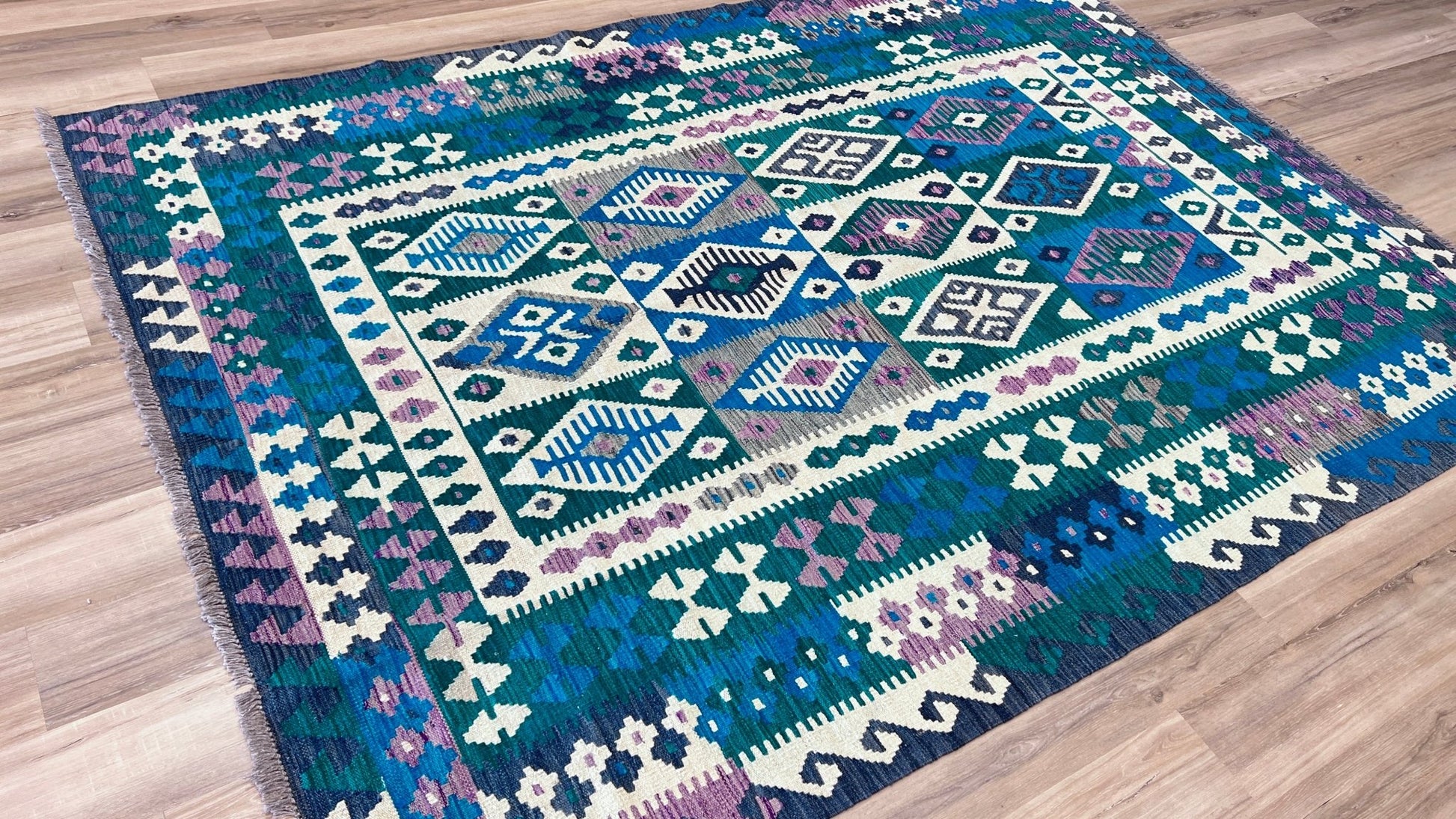Flatweave Kilim 6'10"x9'6" - Wooden Looms Rug Gallery