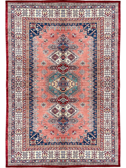 Geometric Kazak 6'x8'8" - Wooden Looms Rug Gallery