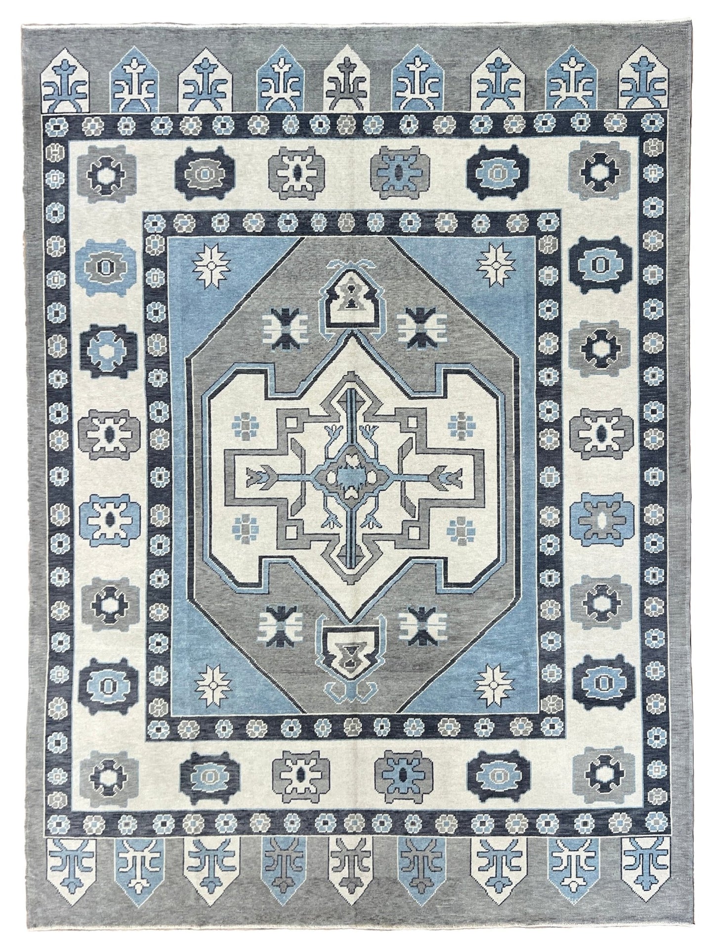 Turkish Oushak 9'5"x12'1" - Wooden Looms Rug Gallery