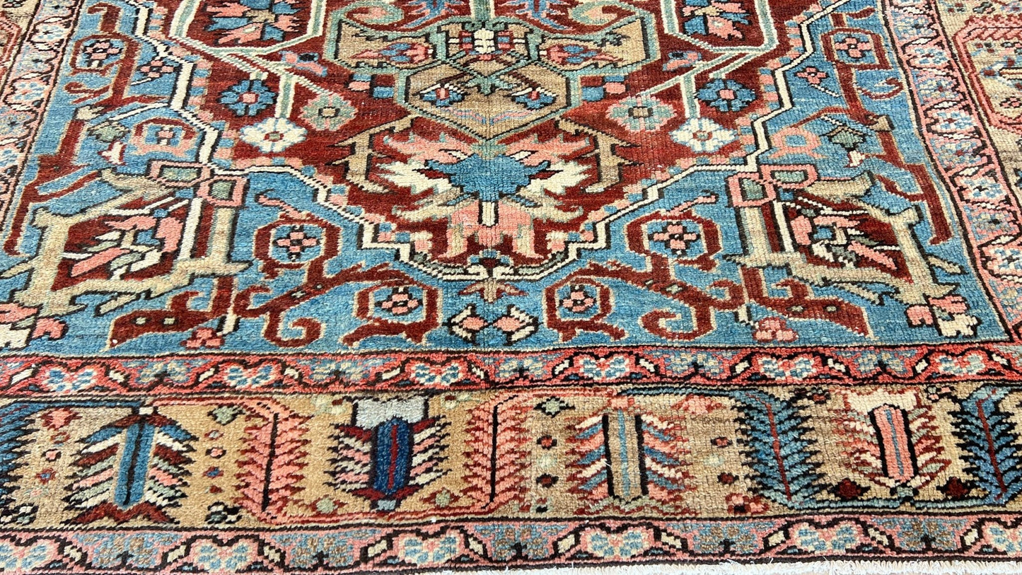 Antique Heriz 7'10"x10'6" Area Rug