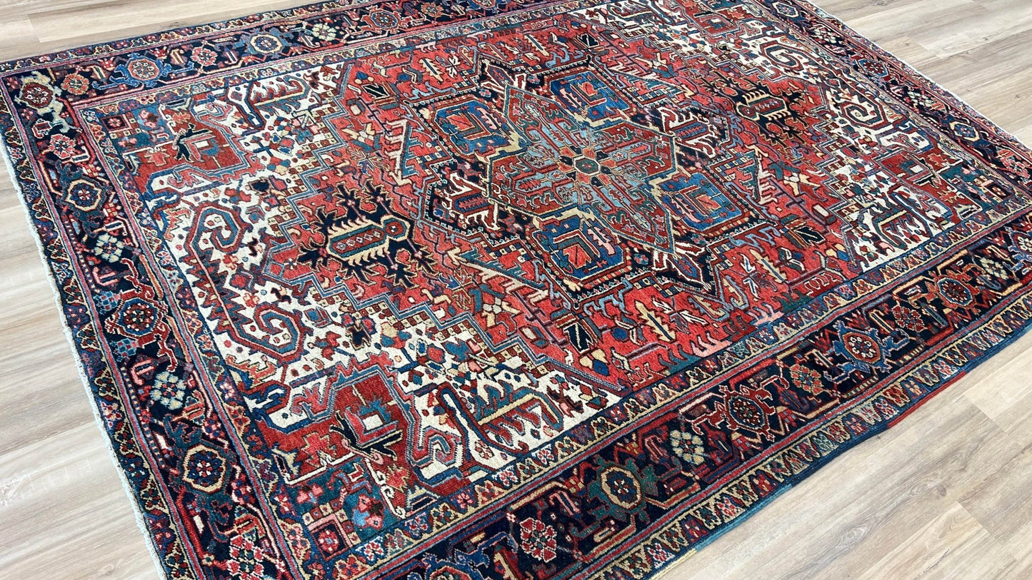 Antique Heriz 7'7"x10' Area Rug