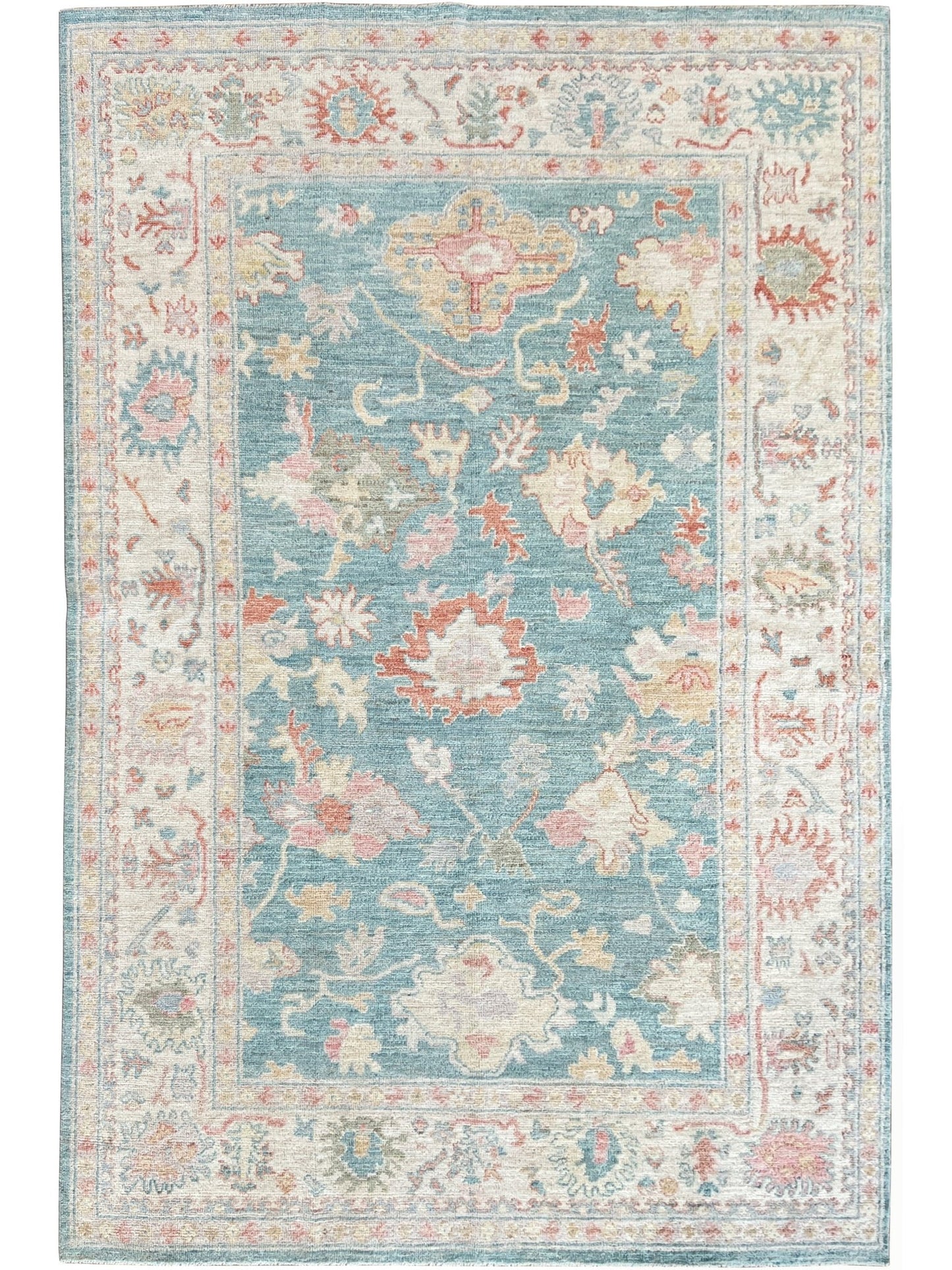 Floral Oushak 5'11"x8'10" Area Rug