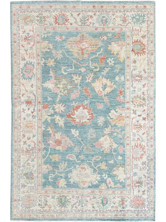 Floral Oushak 5'11"x8'10" Area Rug