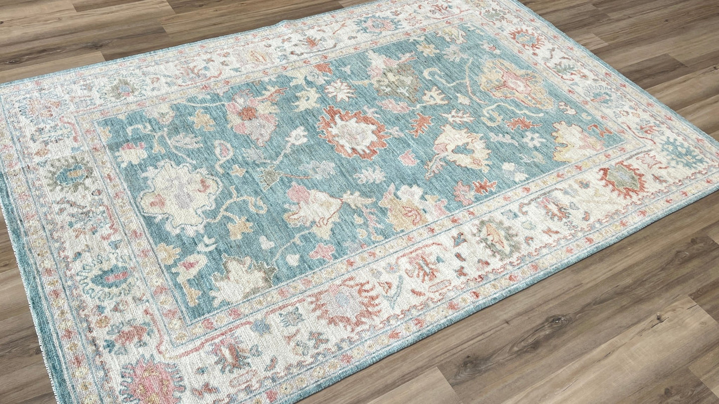 Floral Oushak 5'11"x8'10" Area Rug
