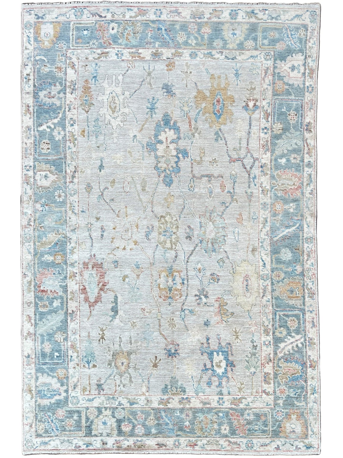 Floral Oushak 6'x8'9" Area Rug