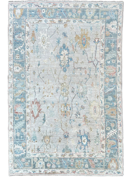 Floral Oushak 6'x8'9" Area Rug