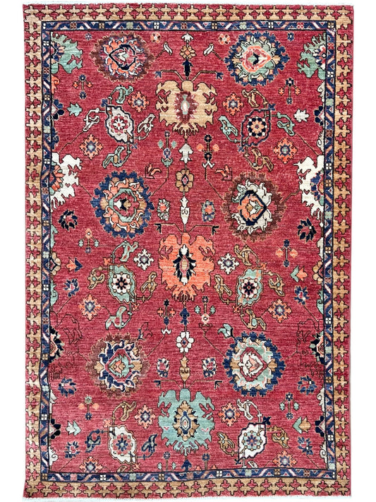Transitional Heriz 4'x6'1" Area Rug