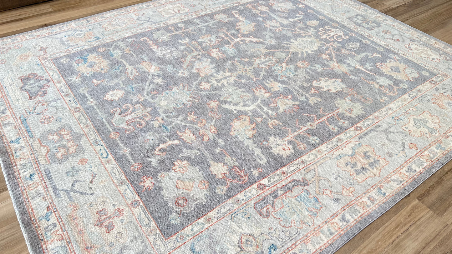 Floral Oushak 8'1"x9'11" Area Rug