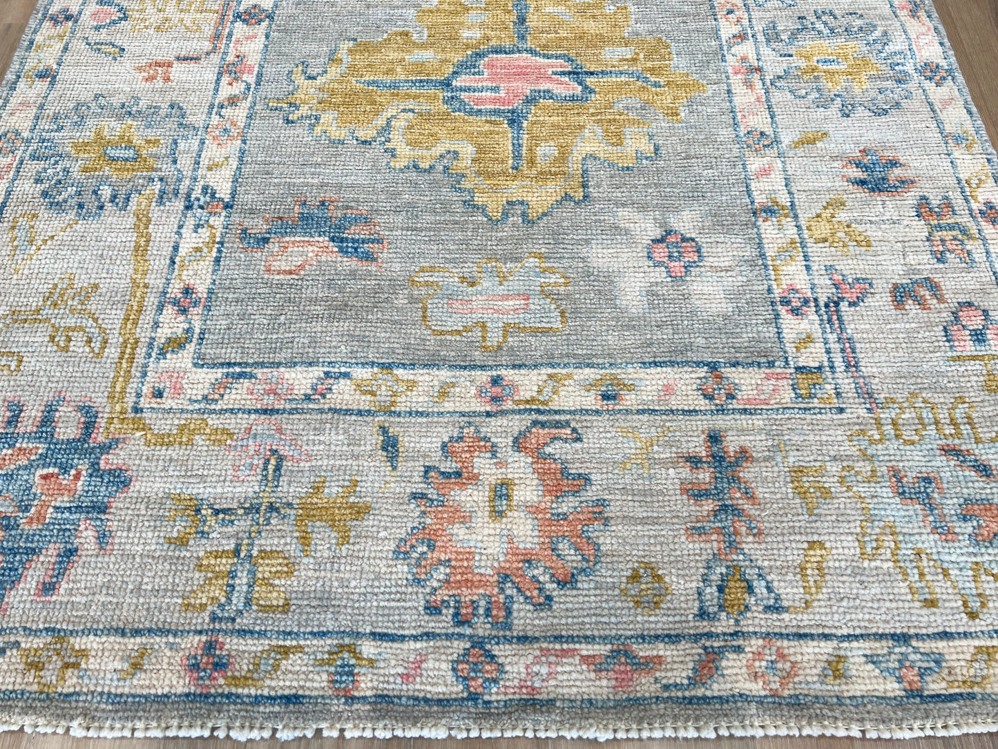 Floral Oushak Runner 2'11"x8'2" Area Rug