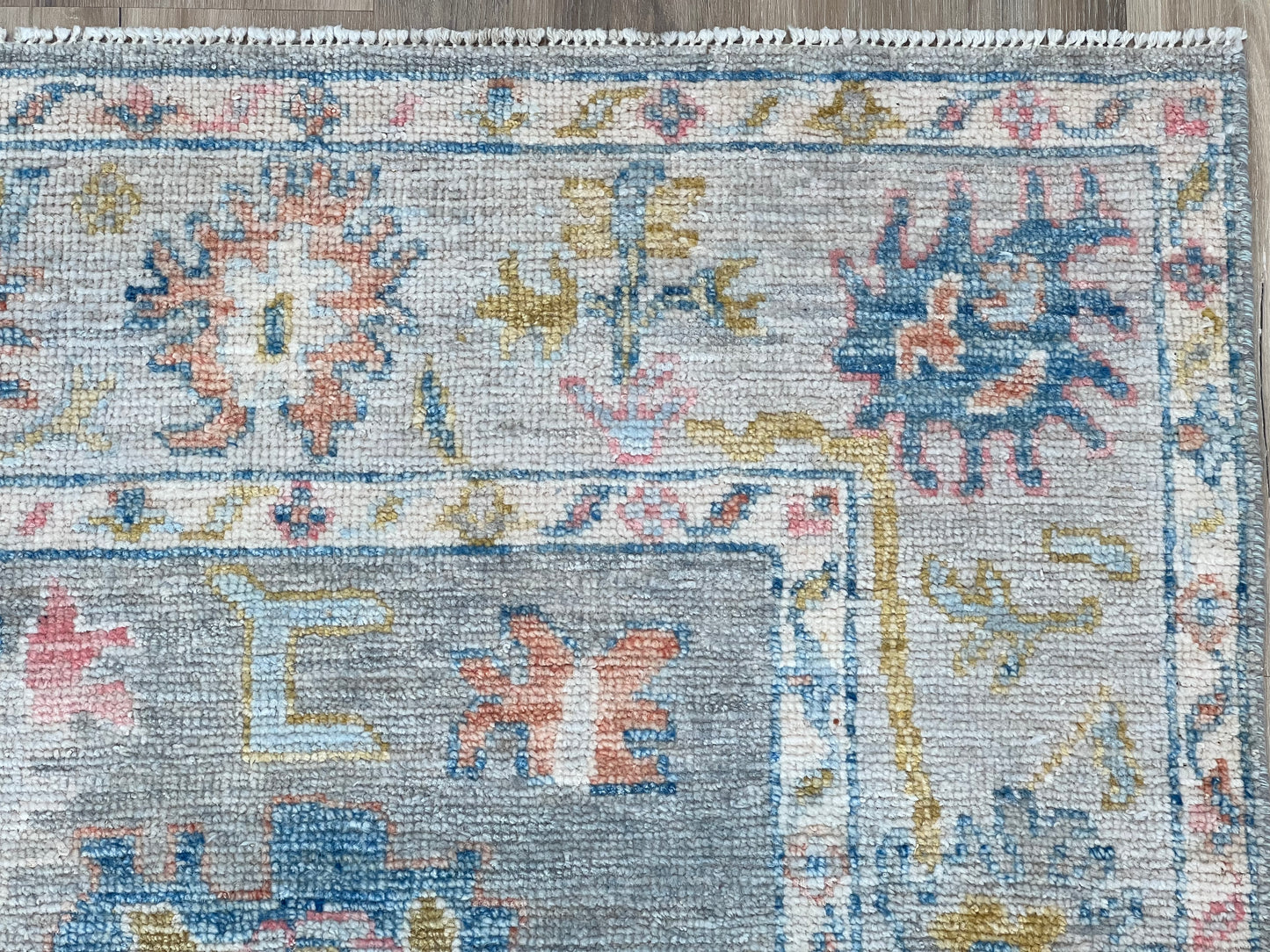 Floral Oushak Runner 2'11"x8'2" Area Rug