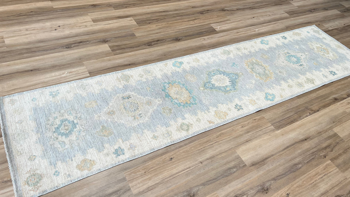 Floral Oushak Runner 2'9"x11'8" Area Rug