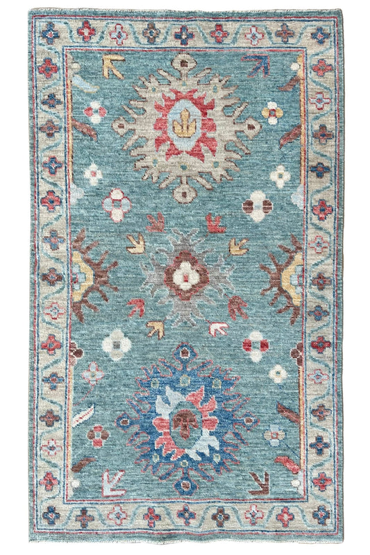 Floral Oushak 3'1"x5'1" Area Rug
