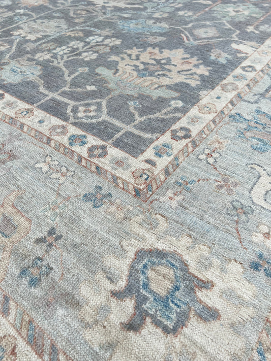 Floral Oushak 9'x12' Area Rug