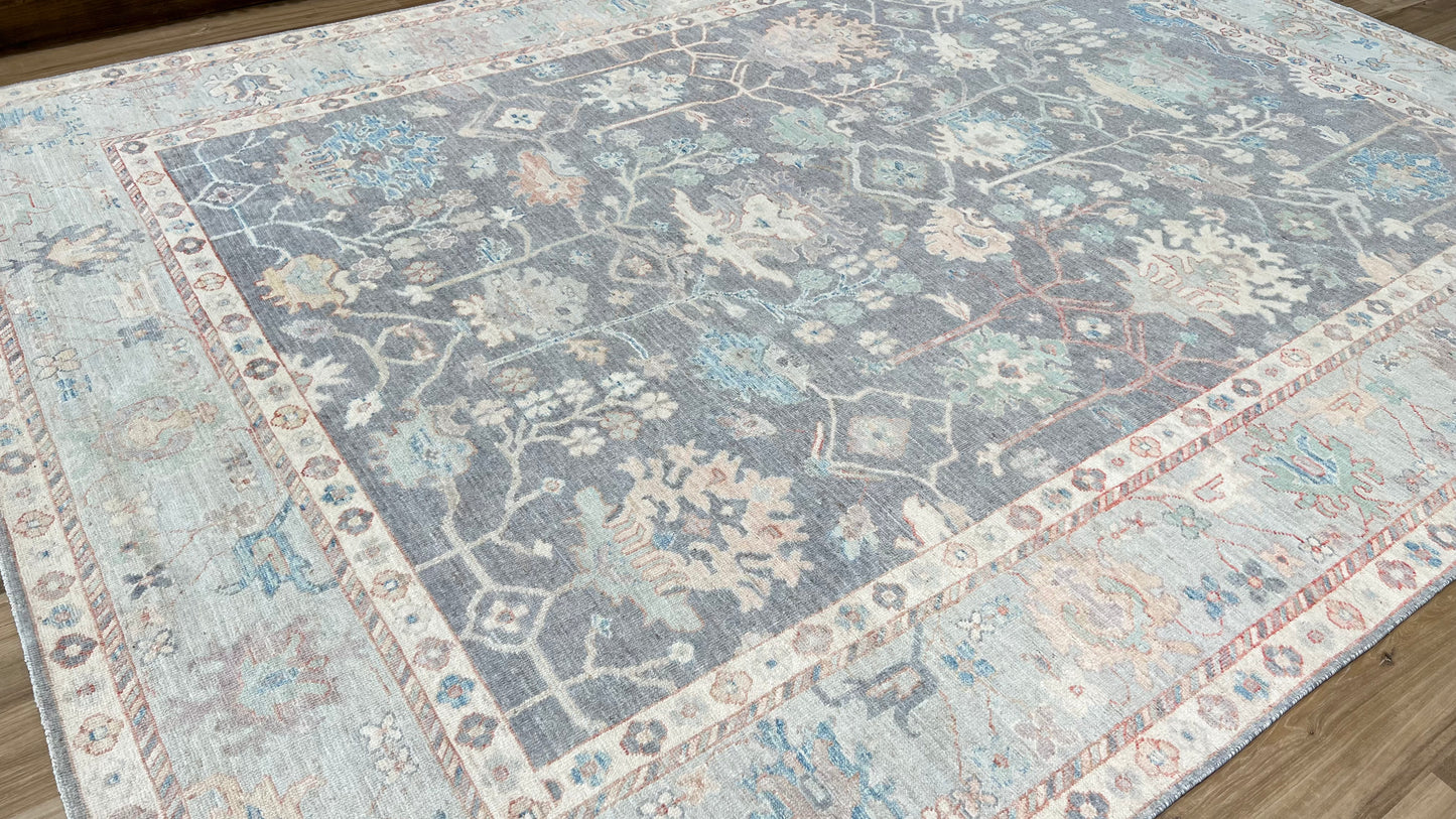 Floral Oushak 9'x12' Area Rug