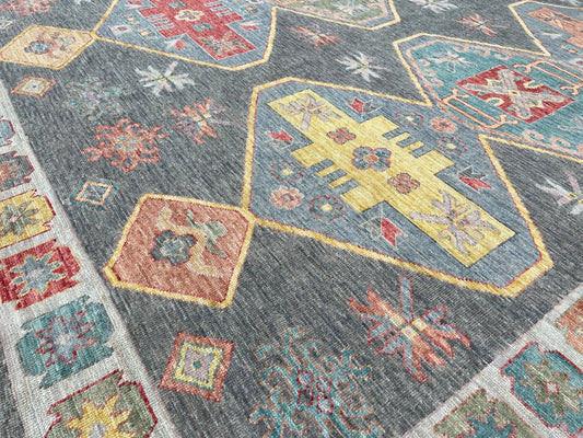 Geometric Oushak 7'10"x9'7" Area Rug