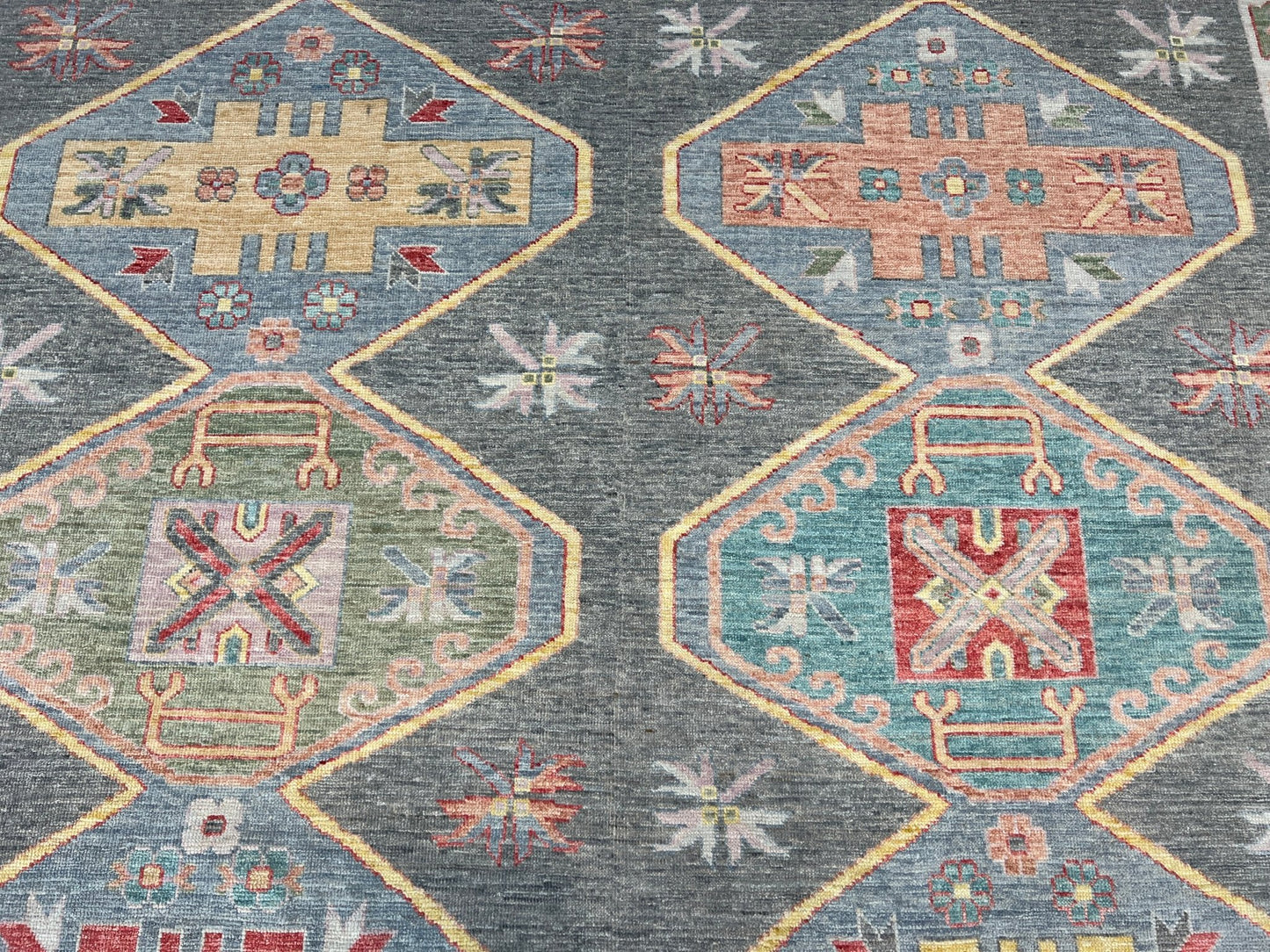 Geometric Oushak 7'10"x9'7" Area Rug