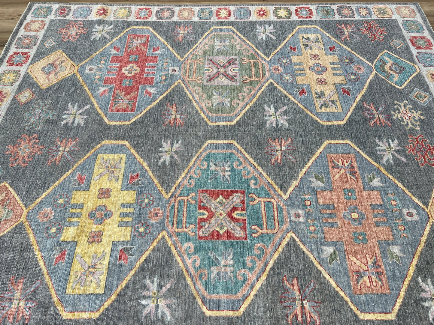 Geometric Oushak 7'10"x9'7" Area Rug