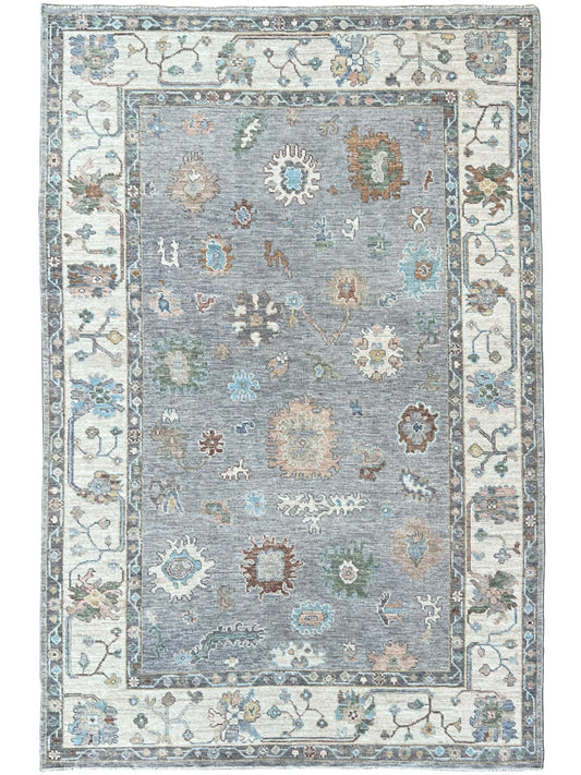 Floral Oushak 6'x9'1" Area Rug