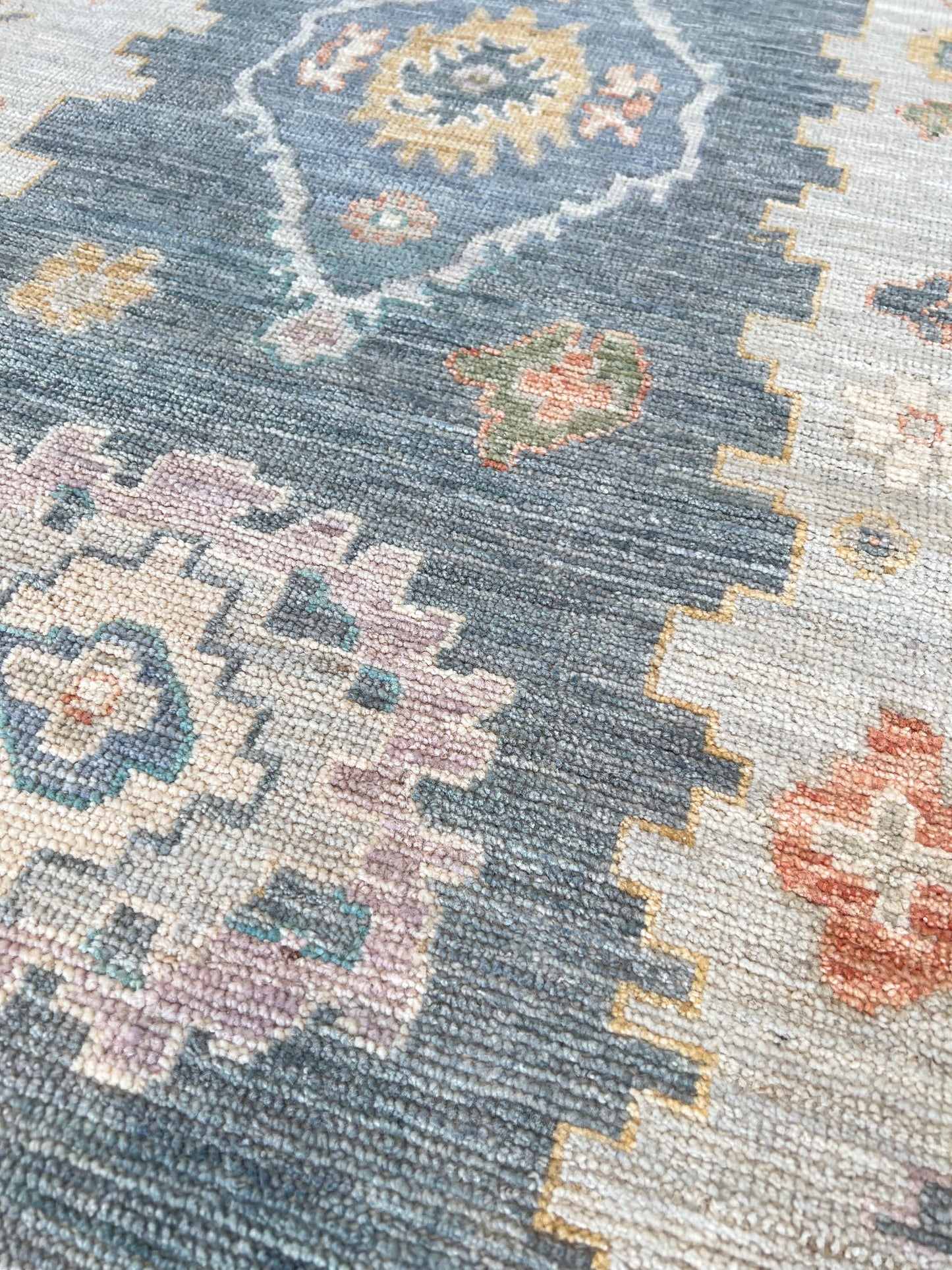 Floral Oushak Runner 2'5"x12'3" Area Rug
