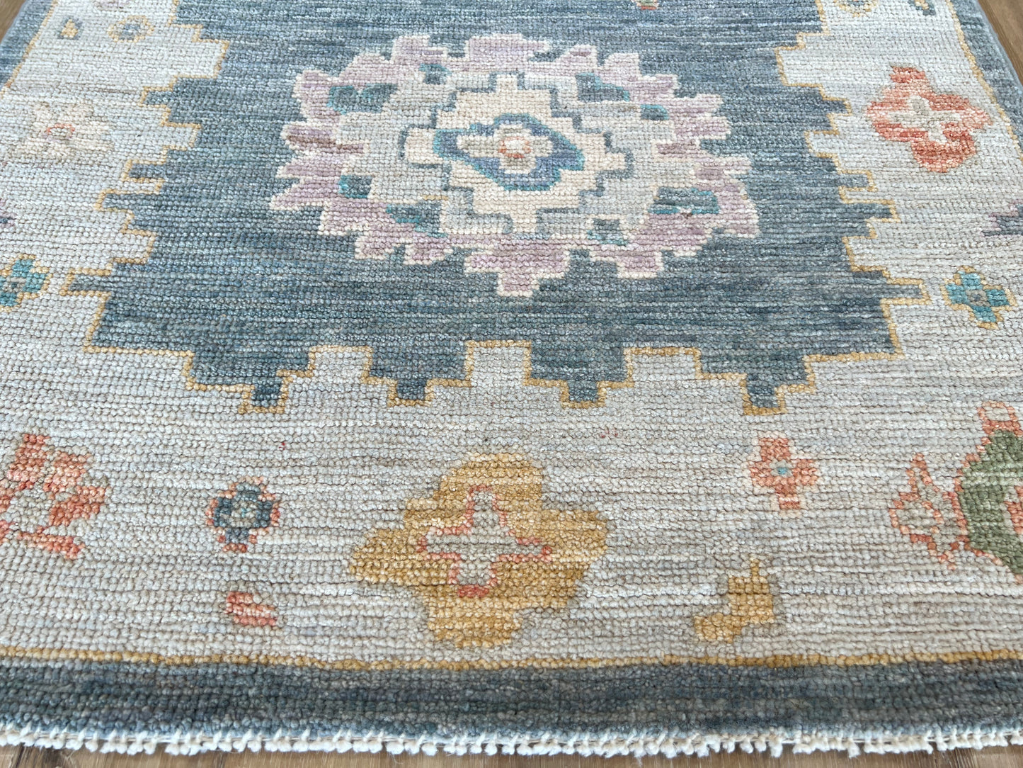 Floral Oushak Runner 2'5"x12'3" Area Rug