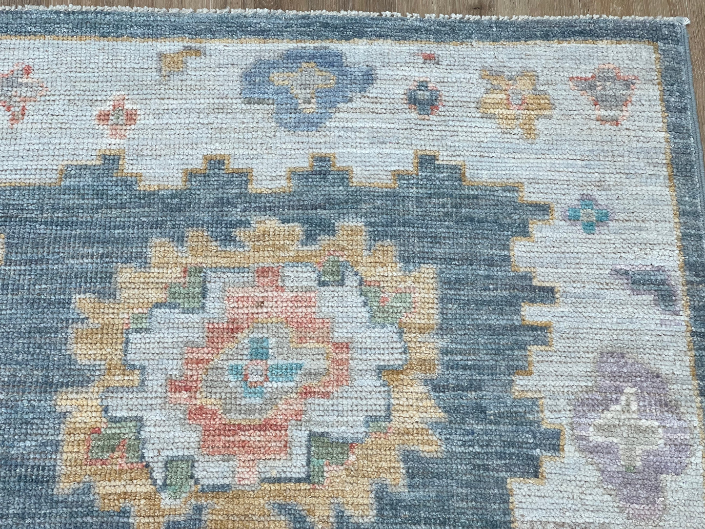 Floral Oushak Runner 2'5"x12'3" Area Rug