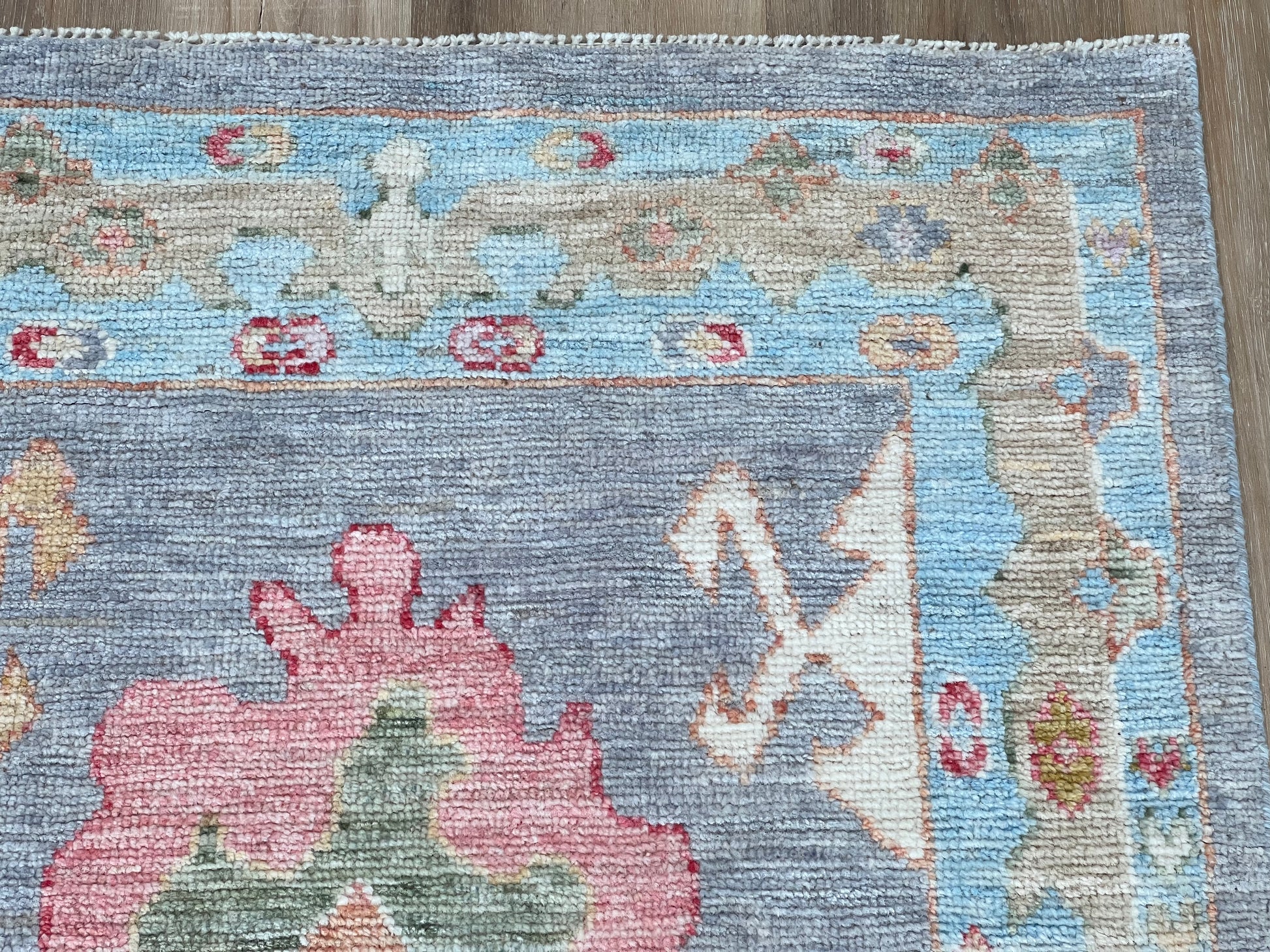 Floral Oushak Runner 2'9"x7'11" Area Rug