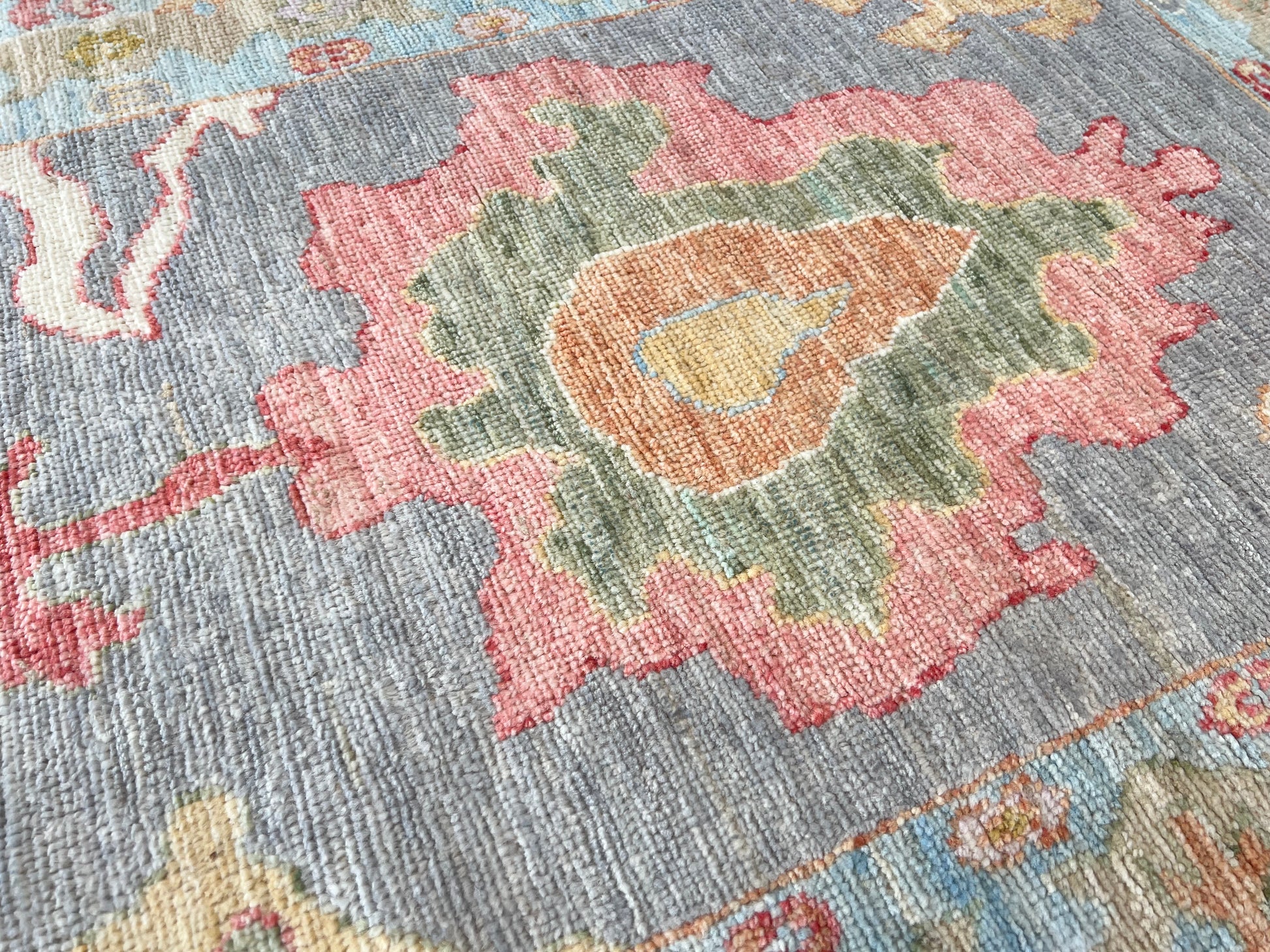 Floral Oushak Runner 2'9"x7'11" Area Rug