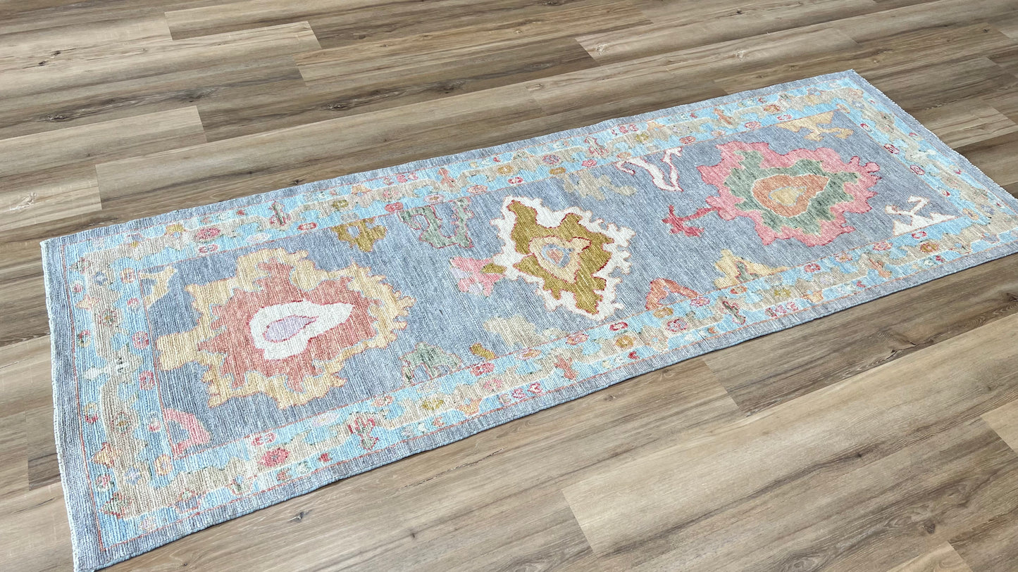 Floral Oushak Runner 2'9"x7'11" Area Rug