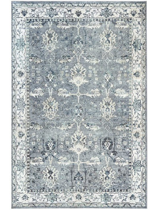 Floral Oushak 6'3"x9' Area Rug