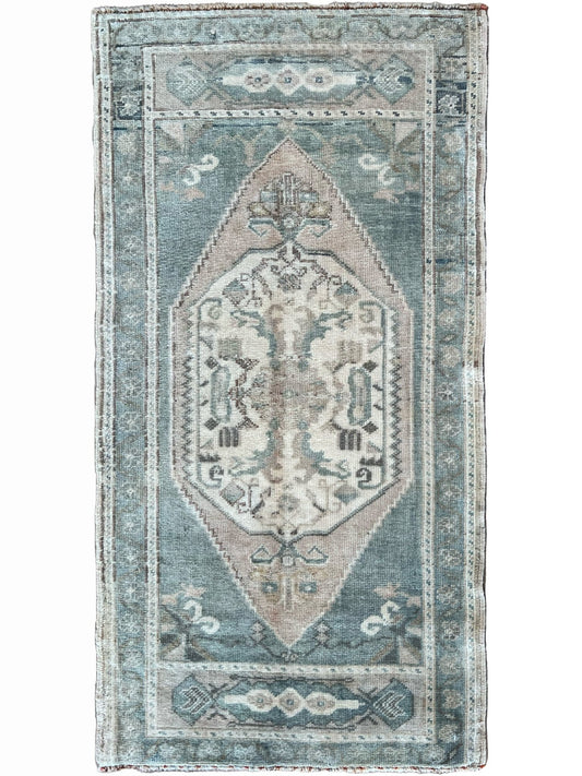 Turkish Vintage 1'9"x3'4" Area Rug