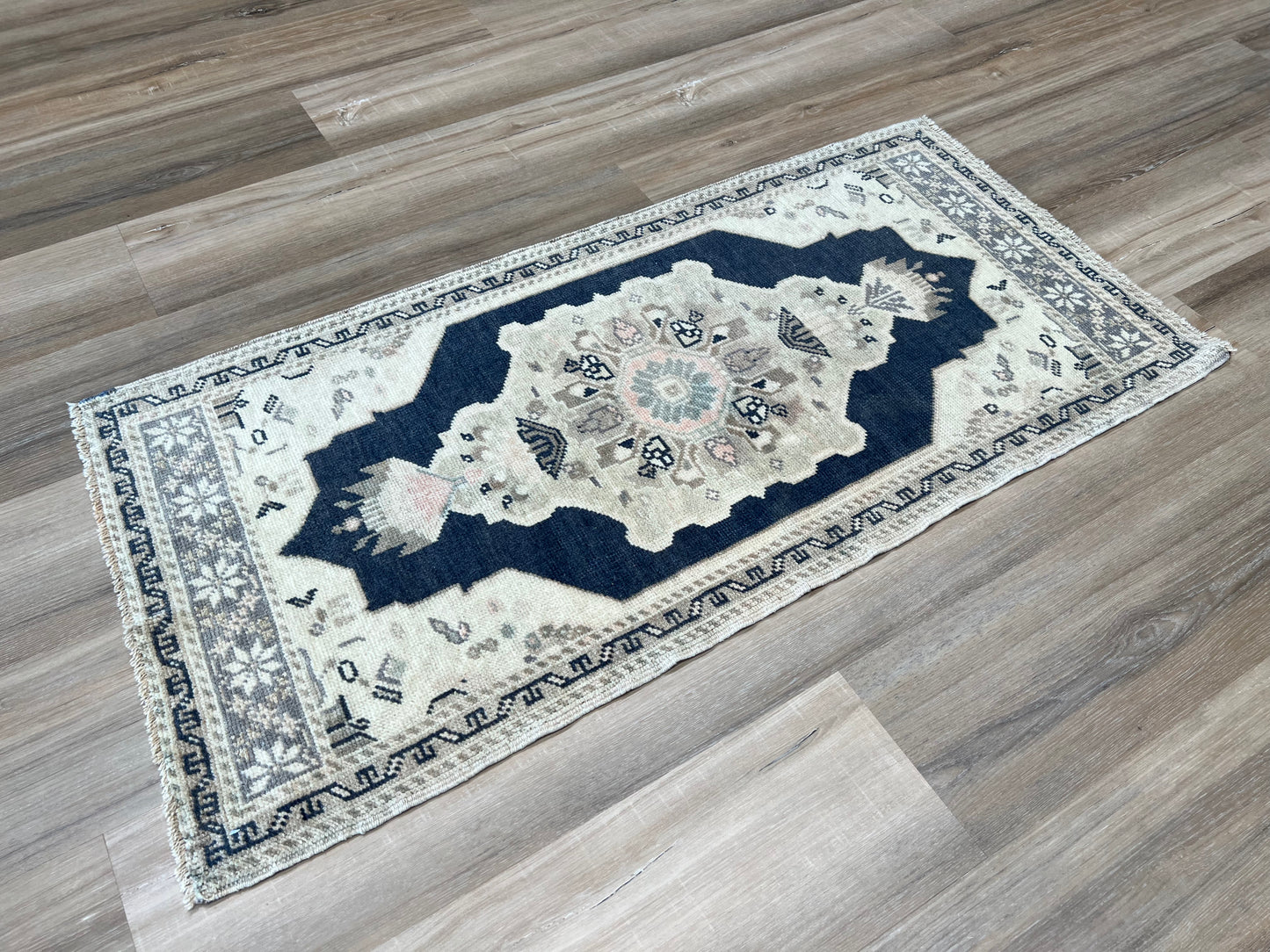 Turkish Vintage 1'10"x3'9" Area Rug