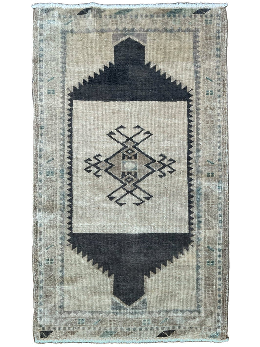Turkish Vintage 1'10"x3'1" Area Rug