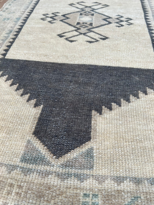 Turkish Vintage 1'10"x3'1" Area Rug